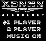 Xenon 2 title screen for GameBoy